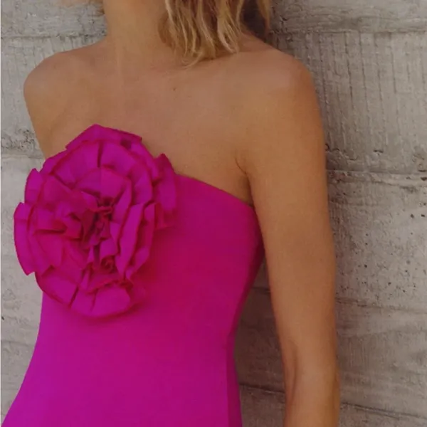 Zara NWT Maxi Flower Swimsuit - Image 3