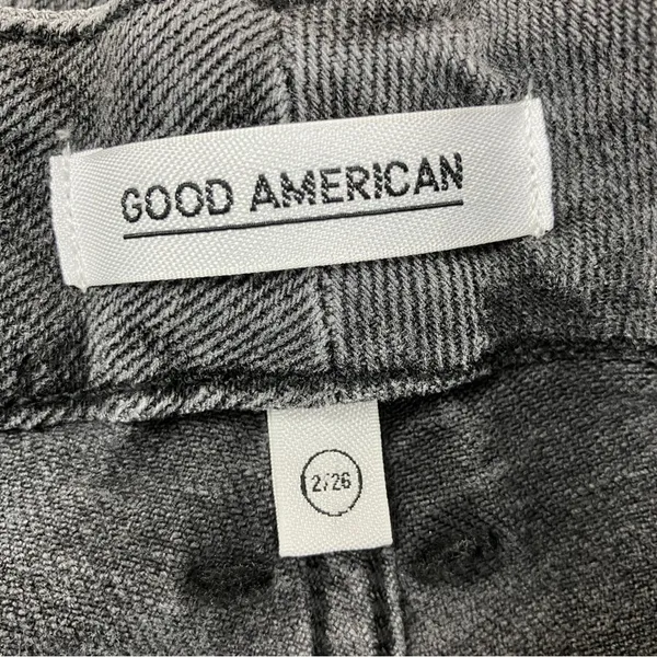 Good American Stone Black 99% Cotton High Waist Skinny Jeans Womens 2/26 - Image 3