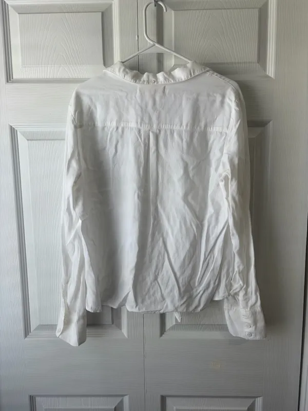 Tencel Anthropologie Cloth & Stone Button down Blouse Shirt Size Med - Image 7