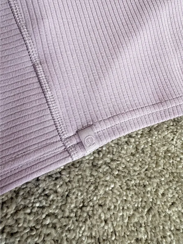 Lululemon Ribbed Softstreme High-Rise Short 4” Lilac Ether 4 - Image 5