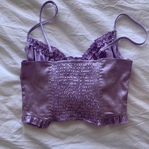 Princess Polly Purple Satin Bustier Top - Image 2