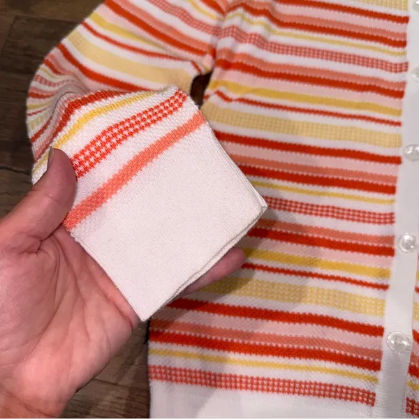 Pendleton Button Down Striped Cardigan Size Medium - Image 4