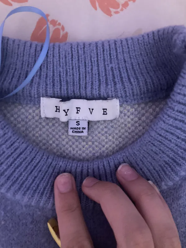 Hot Rags Blue Flower Sweater - Image 2