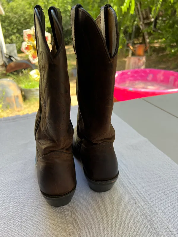 Durango Brown Leather Western Cowgirl Boots Size 7 - Image 5