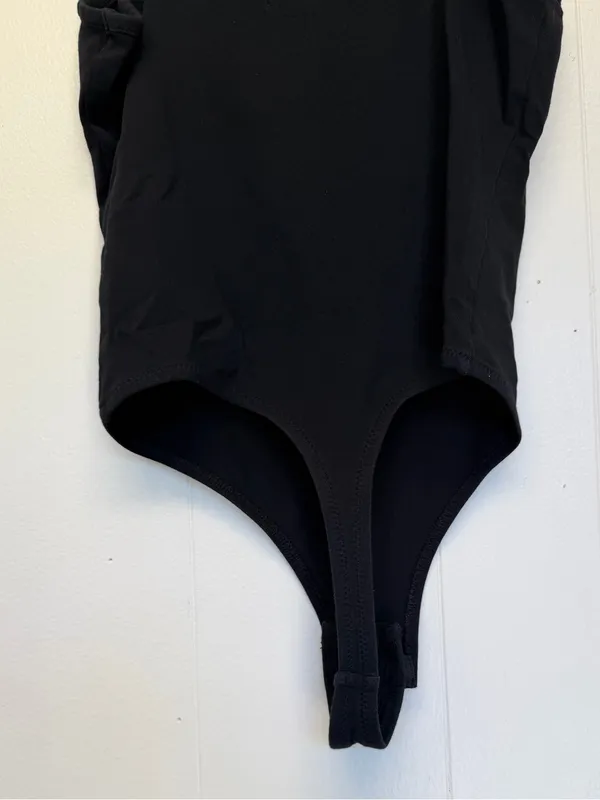 MADEWELL Black Tank Spaghetti Strap Thong Adjustable Body Suit Medium - Image 7