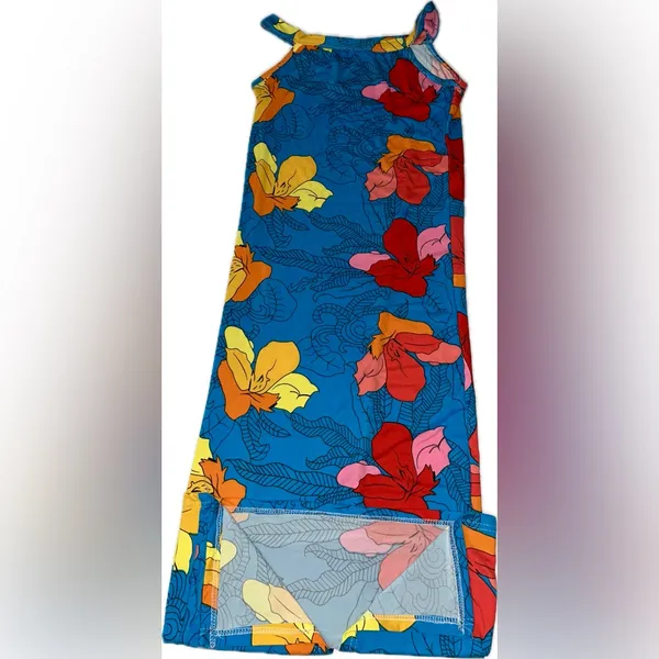 💙 Tropical Floral Maxi Dress - Image 3