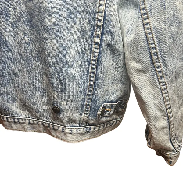 VTG 90s Ocean Denim Acid Wash Lighthouse Jacket Scenic Art Oversized XL - Image 14
