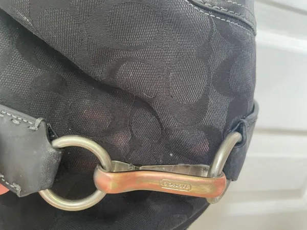 Coach Black Signature Hobo Boho Preppy Shoulder Bag - Image 2