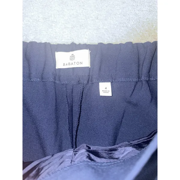 Aritzia Babaton Conan Trouser Pants Womens 4 Stretch‎ Mid Rise Navy Pull On - Image 4