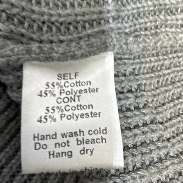 all:row Womens Gray Ribbed Knit Contrast Hooded Sweater‎ Size Small - Image 4