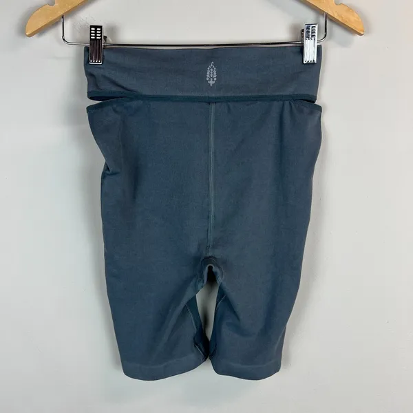 Free People Movement Biker Shorts Womens XS/S Gravelstone Hip Cut Out Active New - Image 5