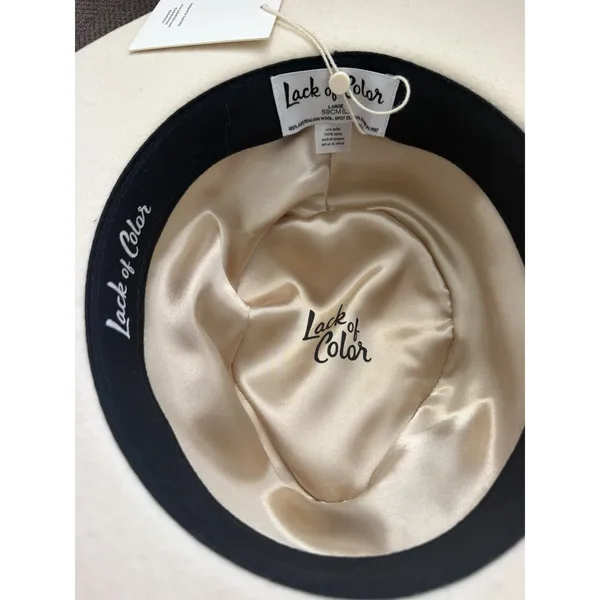 NWT Lack Of Color IVY BEVERLY Australian Wool Hat | Ivory & Green Large - Image 8