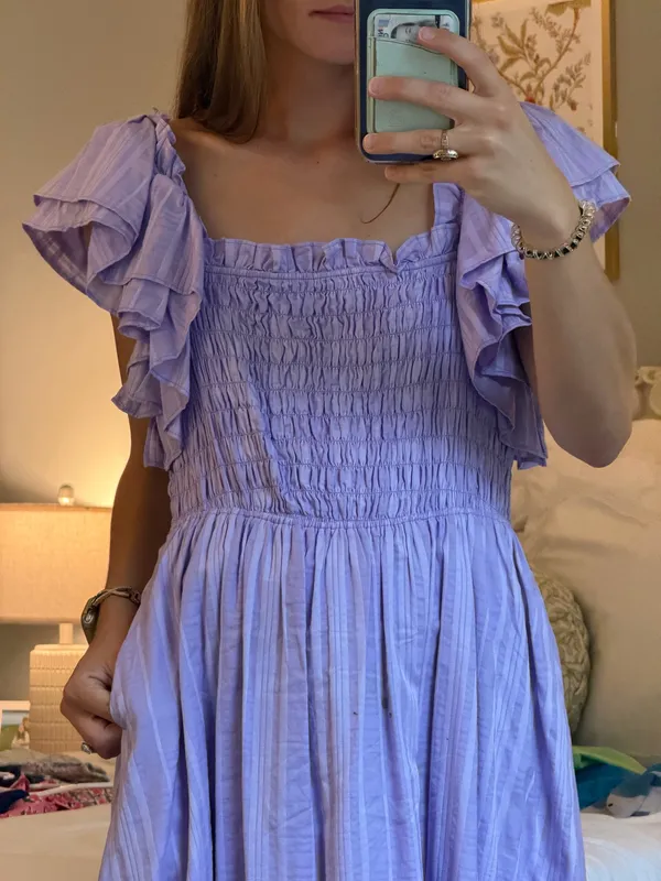 Banana Republic Purple Midi Dress - Image 3