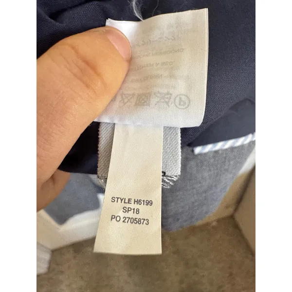 J.Crew Unstructured Shawl Collar linen cotton blend blue/gray blazer size 8 - Image 9