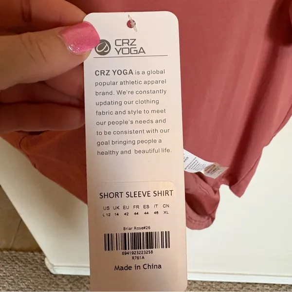 CRZ Yoga NWT flowing top size large. Dusty Rose color - Image 3
