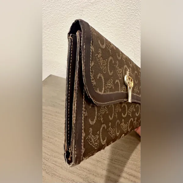 Vintage Celine Carriage Tri-Fold Long Wallet - Image 4
