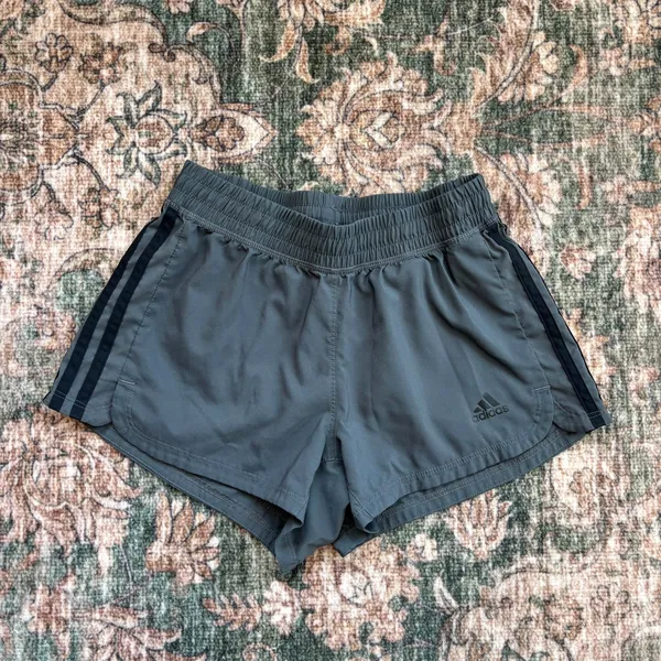 Adidas Running Shorts XS Gray Athletic Gym Y2K Activewear Workout Athleisure - Image 3