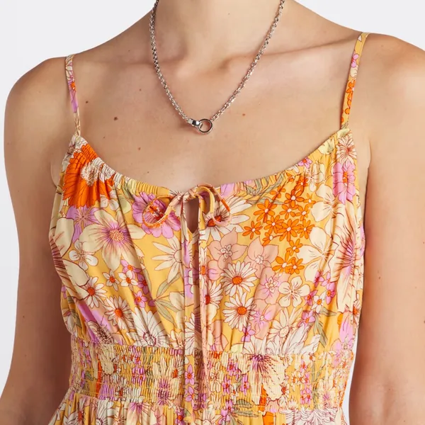 Floral Maxi Dress with Orange and Pink Accents MASON‎ & BELLE Josie Maxi Dress - Image 2