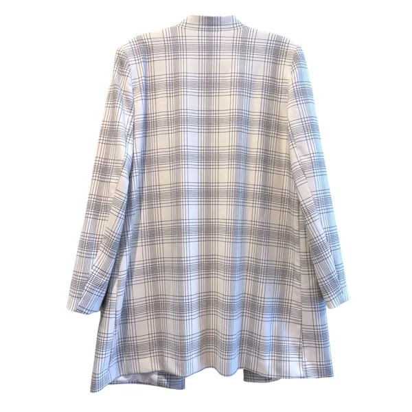 CAROLINA BELLE MONTREAL Womens XL Plaid Blazer Jacket Open‎ Front Lined NWT - Image 4