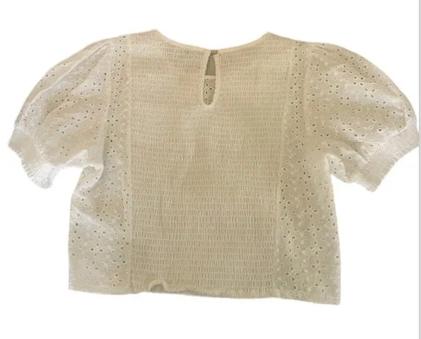 Gianni Bini Girls White Lace Crop Top - Image 2