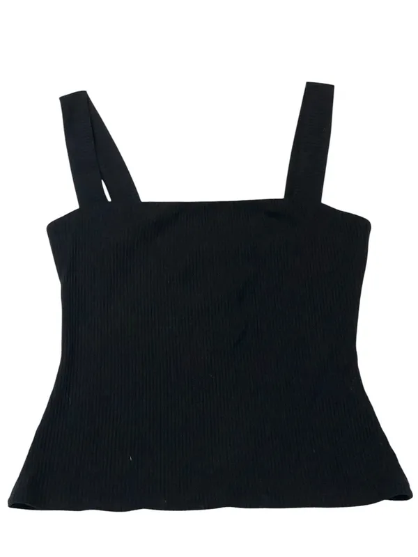 Reformation Julia Ribbed Sweater Tank - Black - Medium - Image 2