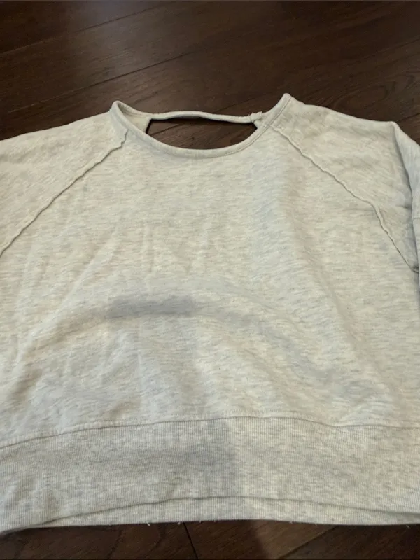 Francesca's Collections Cream Cutout-Back Pullover Sweatshirt Size XS - C72-008 - Image 2