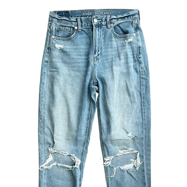 American Eagle Outfitters Light Blue Mom Jeans 4 Long - Image 7