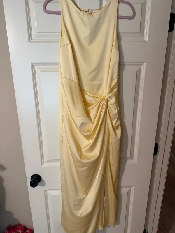 Abercrombie Draped Skirt Maxi Dress Yellow - Image 2