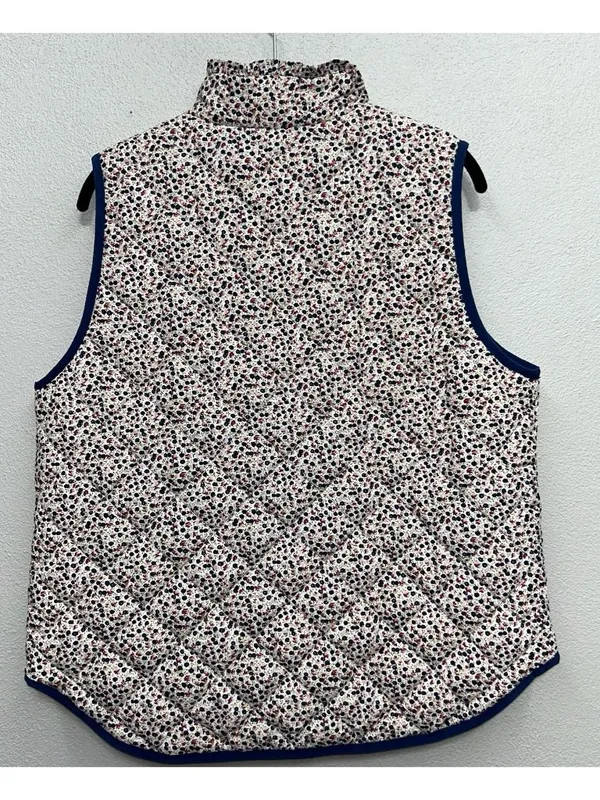 NWT J Crew Mercantile Women Vest Large Floral Quilted Full Zip Preppy Outdoor - Image 4