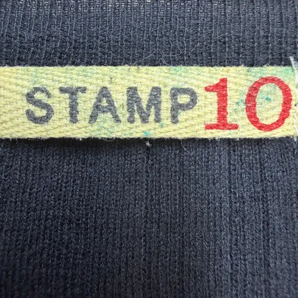 Vintage Stamp 10 Womens M Ribbed Henley Black Long Sleeve Elena Gilbert Y2K - Image 2