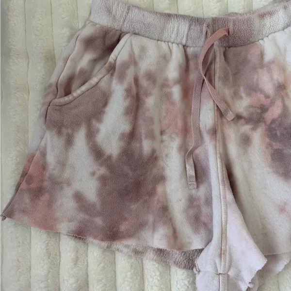 Free People Tie-Dye Pink Ladies Lounge Shorts - Image 3