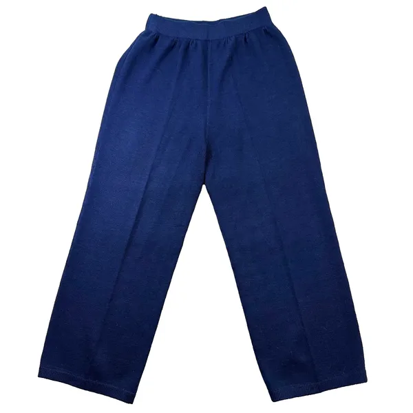 Vintage Gondine 2 Pc Knit Cardigan Pants Set Navy Green Shoulder Pads EUC - Image 3