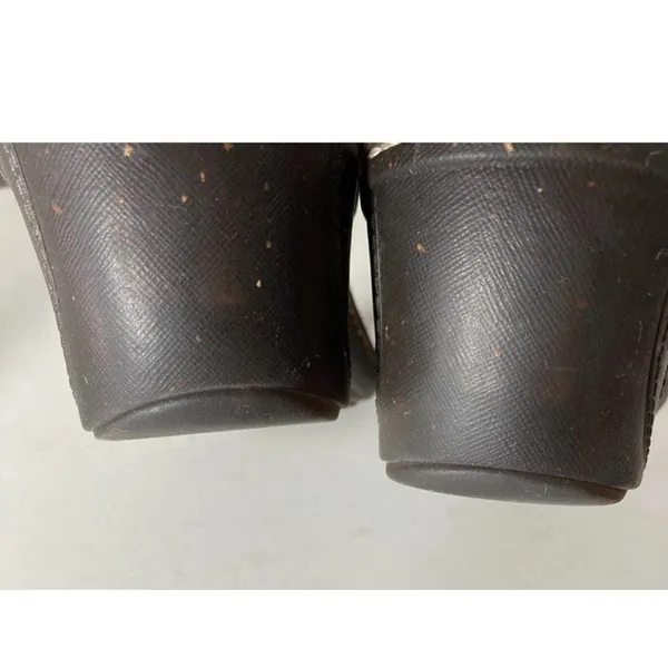 UGG‎ Black Sling back Sandals Wedge Heels Summer Comfort Canvas Stretch Sz 10 - Image 5