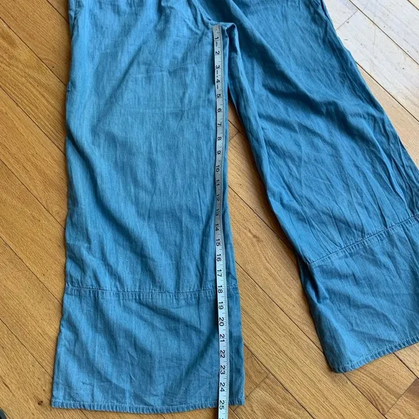 True Craft Wide Leg Denim Cotton Jumpsuit - Image 2