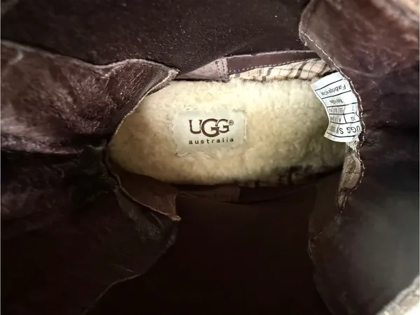 UGG Australia Krewe Motorcycle Leather Ankle Boots 29013G Brown Leather Size 7 - Image 11