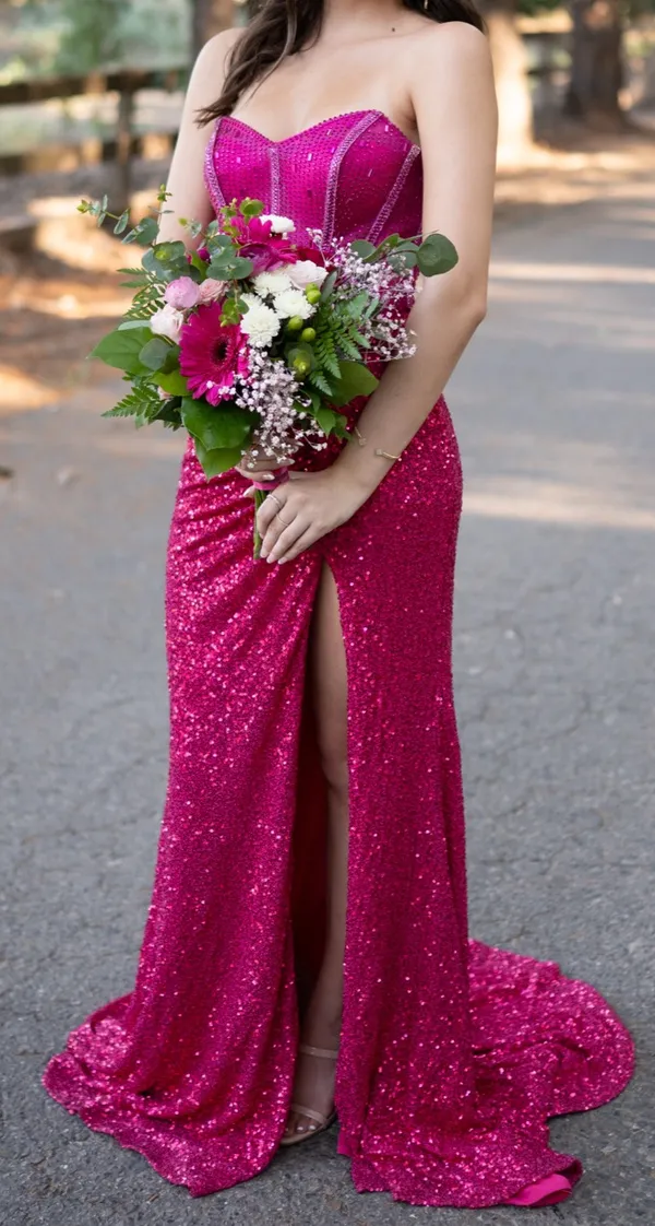 Pink Prom Dress Size XS - Image 3