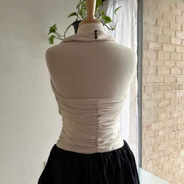 Anthropologie maeve white halter dress - Image 8