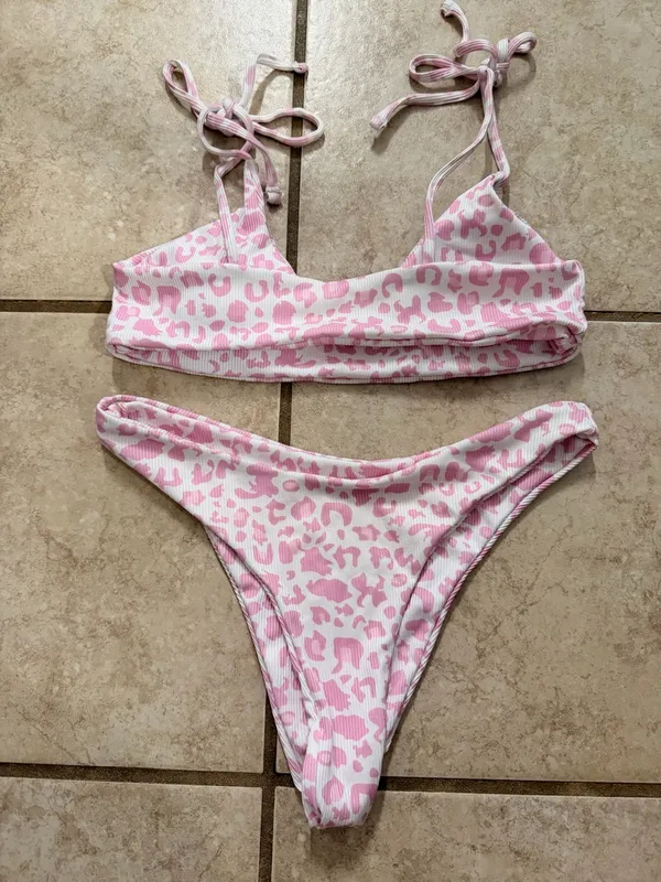Princess Polly Pink & White Leopard Print Bikini - Image 2