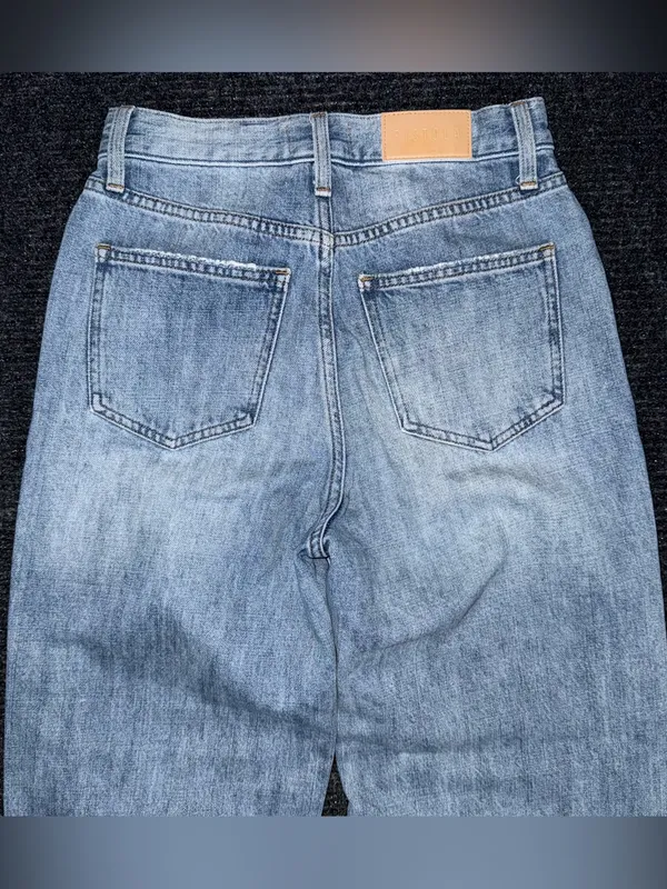 PISTOLA Ruby High Rise Palazzo Wide Leg Jeans Othello Light Wash Size 24 Seamed - Image 4