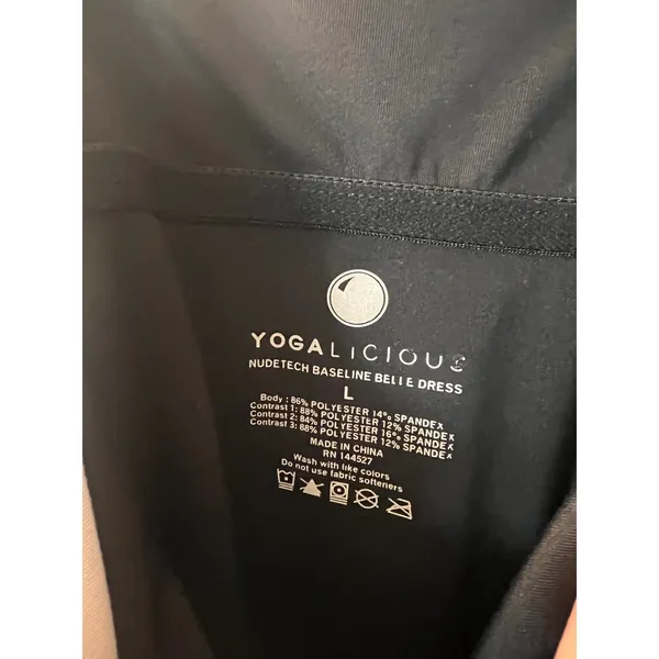 Yogalicious Black Athletic Tennis Dress Built-In Shelf Bra - Image 5