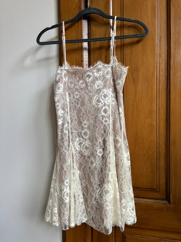 Revolve Tracy Mini Dress in Ivory - Image 2