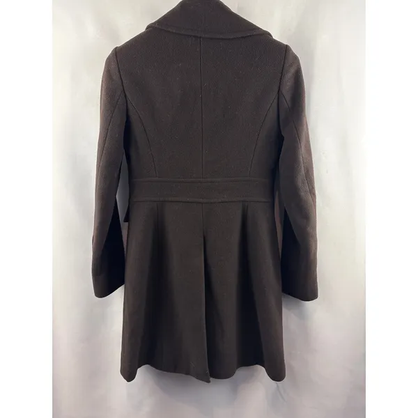 Women’s Kenneth Cole Reaction Size 4 Brown Peacoat - Image 3