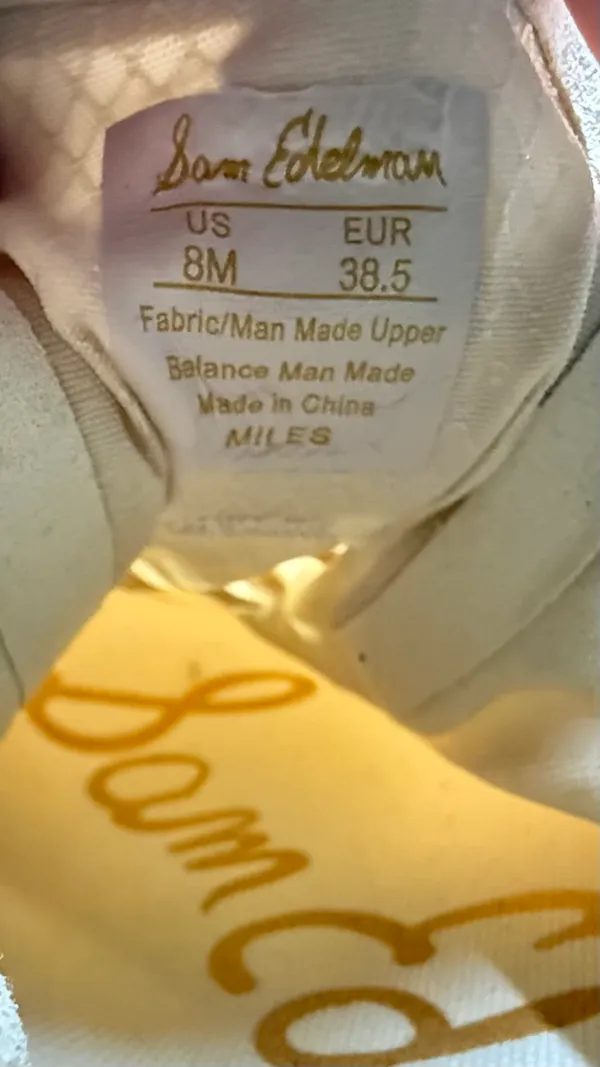 Sam Edelman Women's Ecru Sand Miles Sneaker Size 8 - Image 9