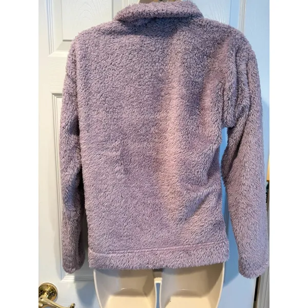 The North Face Plush Fleece Pullover XS Lavender Purple 1/4 Zip Jacket NF0A3YSP - Image 2