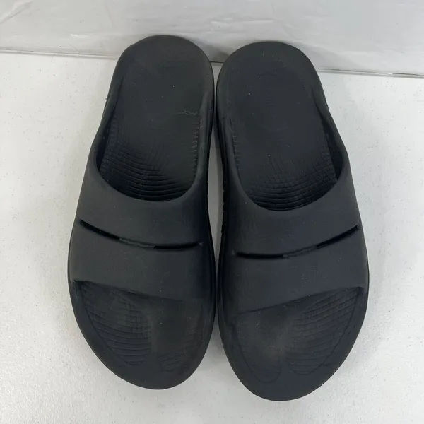 Oofos OOahh Black Unisex EU 39 Men 6 Women 8 Recovery Comfort Lightweight Slides - Image 7