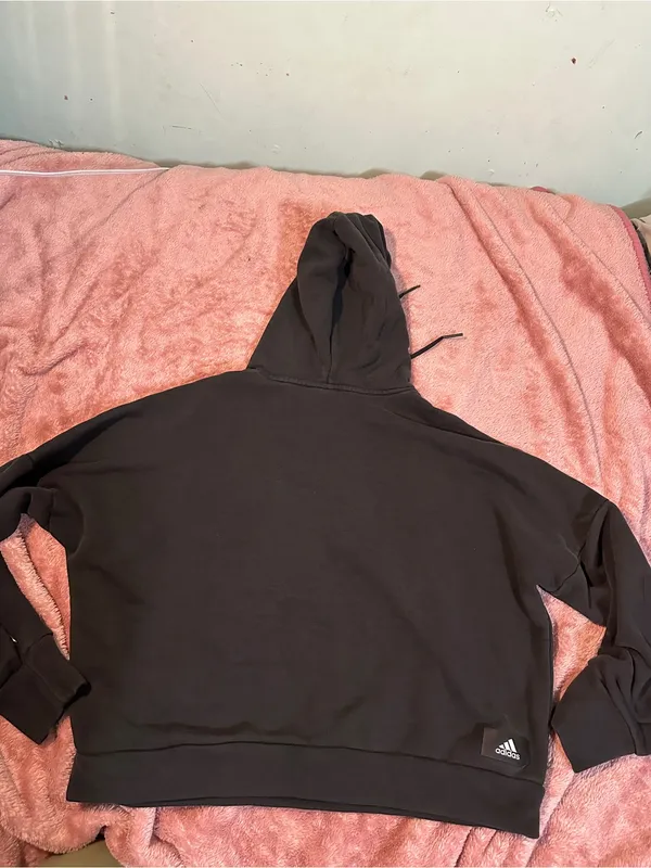Adidas Black Logo Hoodie - Unisex Pullover Sweatshirt - Image 7