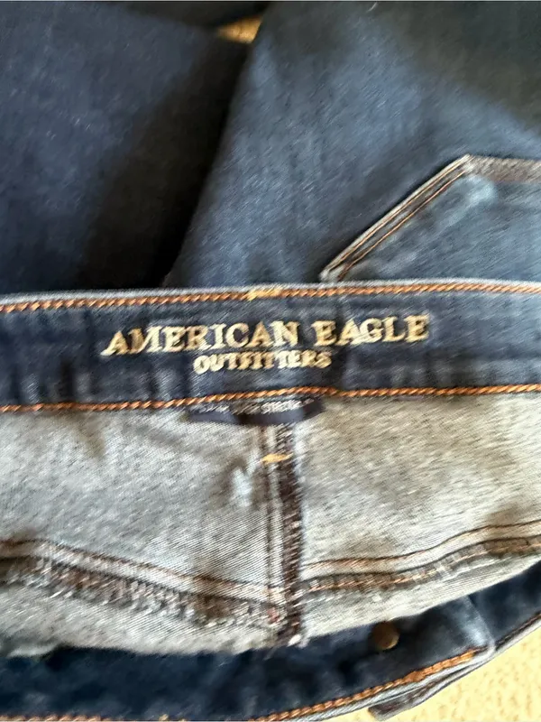 American Eagle Hi-Rise Jegging Dark Wash Stretch Skinny Jeans 12 Long - Image 9