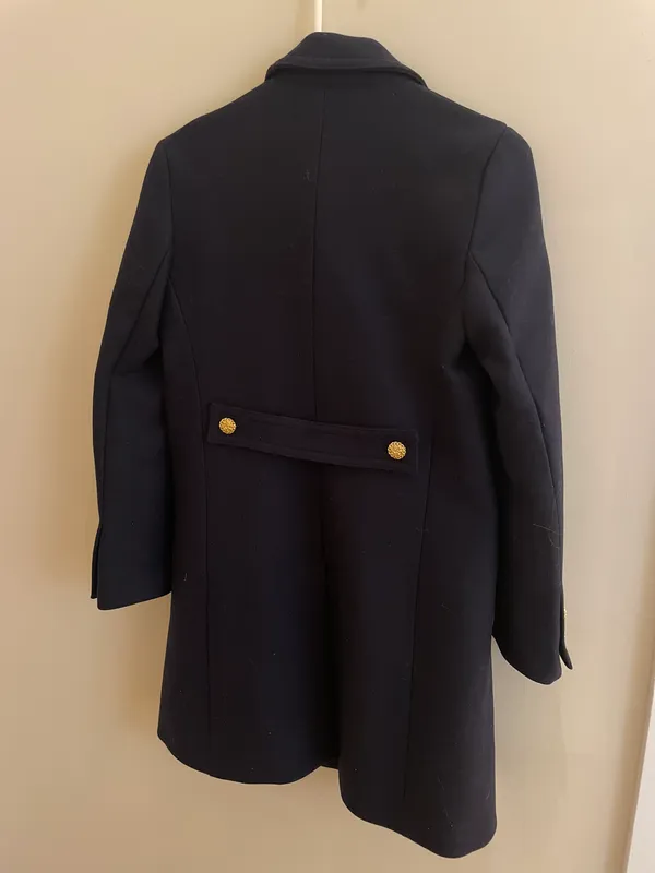 Navy Wool Coat - Image 4