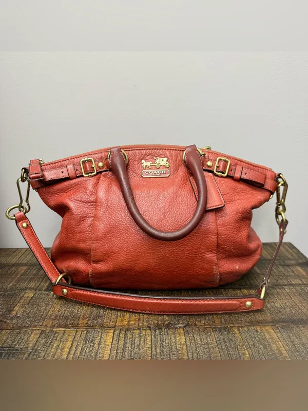 Coach Madison Sophia Bag Burnt Orange Purse Handbag - Image 2