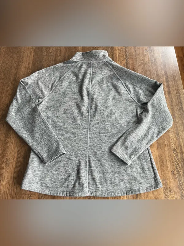 North Face Canyonlands Pullover Fleece Gray Cowl Neck with Zipper - XL - Image 6